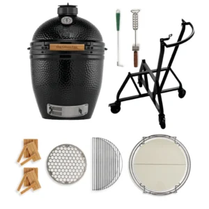 Pachet Onyx Large + Suport L cu roti - Big Green Egg