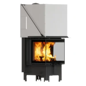 Focar MILANO 500/500 7 kW, trei laturi, deschidere verticala - samota neagra