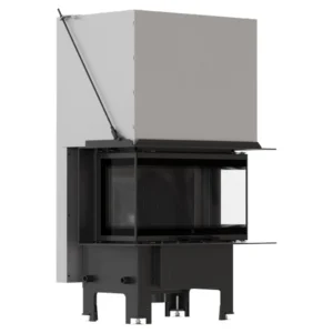 Focar MILANO 680/280 6 kW, trei laturi - deschidere verticala - samota neagra