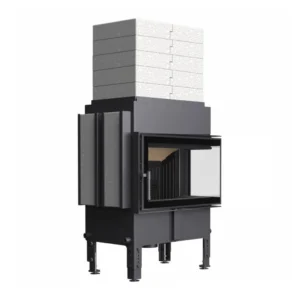 Focar Norra + acumulare, 477 kg, sticla dreapta, samota neagra, 86%