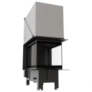 Focar MILANO 500/700 8 kW, trei laturi - deschidere verticala - samota neagra