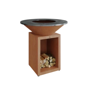 Gratar OFYR Corten 100 SD cu vatra de gatit pe lemne